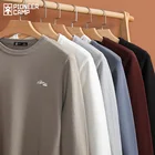 Pioneer Camp 2021 новый мужской пуловер свитер однотонный круглый вырез мягкий теплый мужской свитер AMS116689