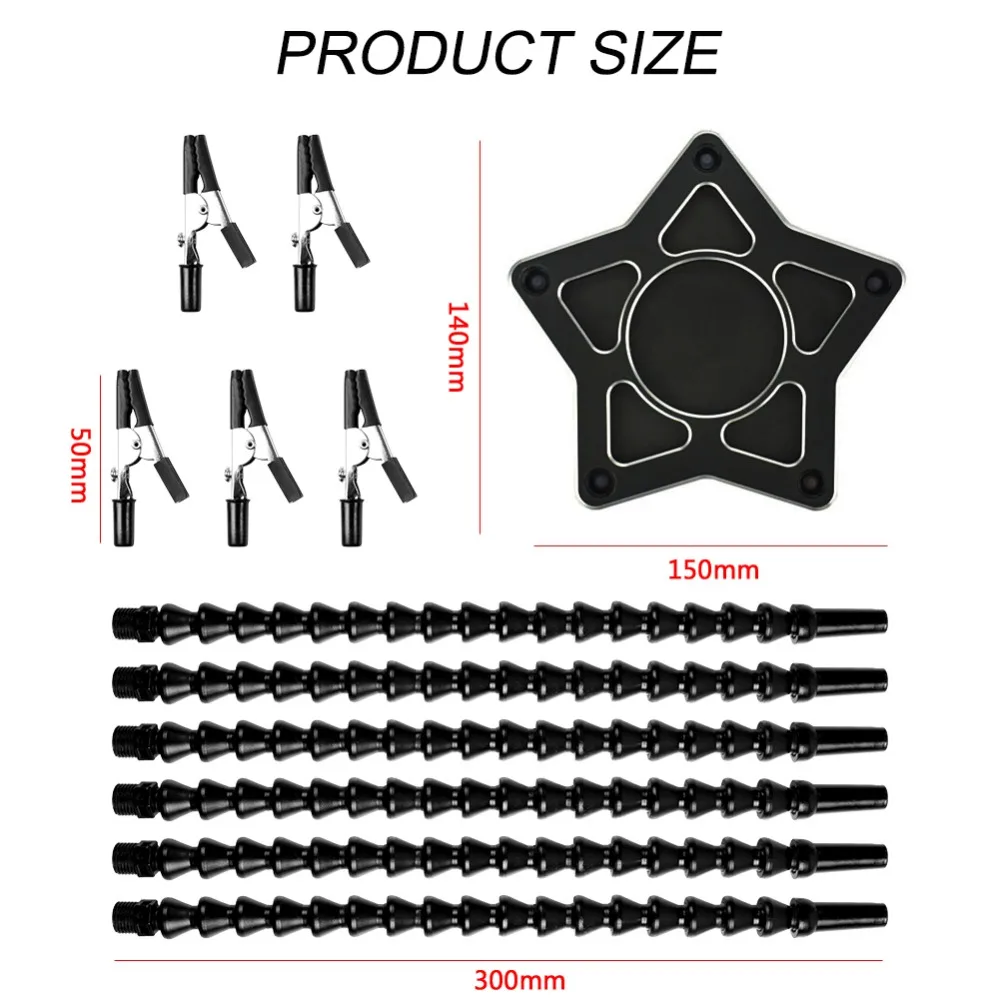 NEWACALOX держатель для паяльника 5 шт. гибкие руки помощи 3X USB увеличительное стекло настольная лампа паяльная станция DIY сварочный инструмент