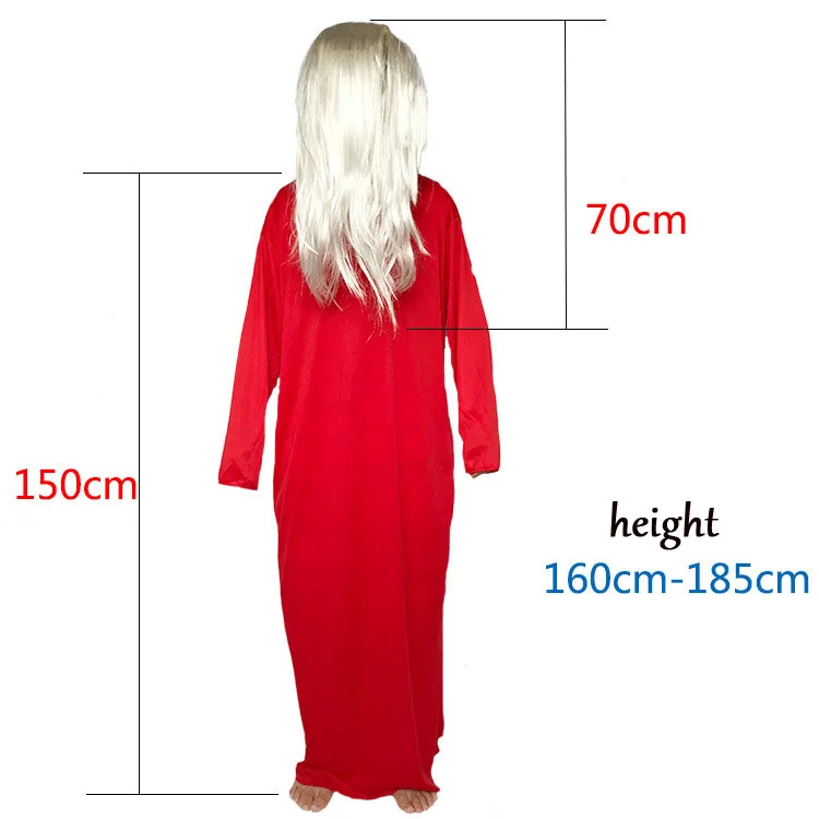 Halloween Party Horror Scary Coatumes Rope White Red Cosplay Ghost For Women Men Wig Terrify Accessories |