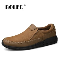 genuine leather shoes men spring autumn casual shoes handmade soft walking flats shoes zapatos hombres