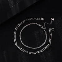 925 sterling silver sparkling female light luxury luxury sense of exquisite simplicity and cool temperament 2021 trendy bracelet