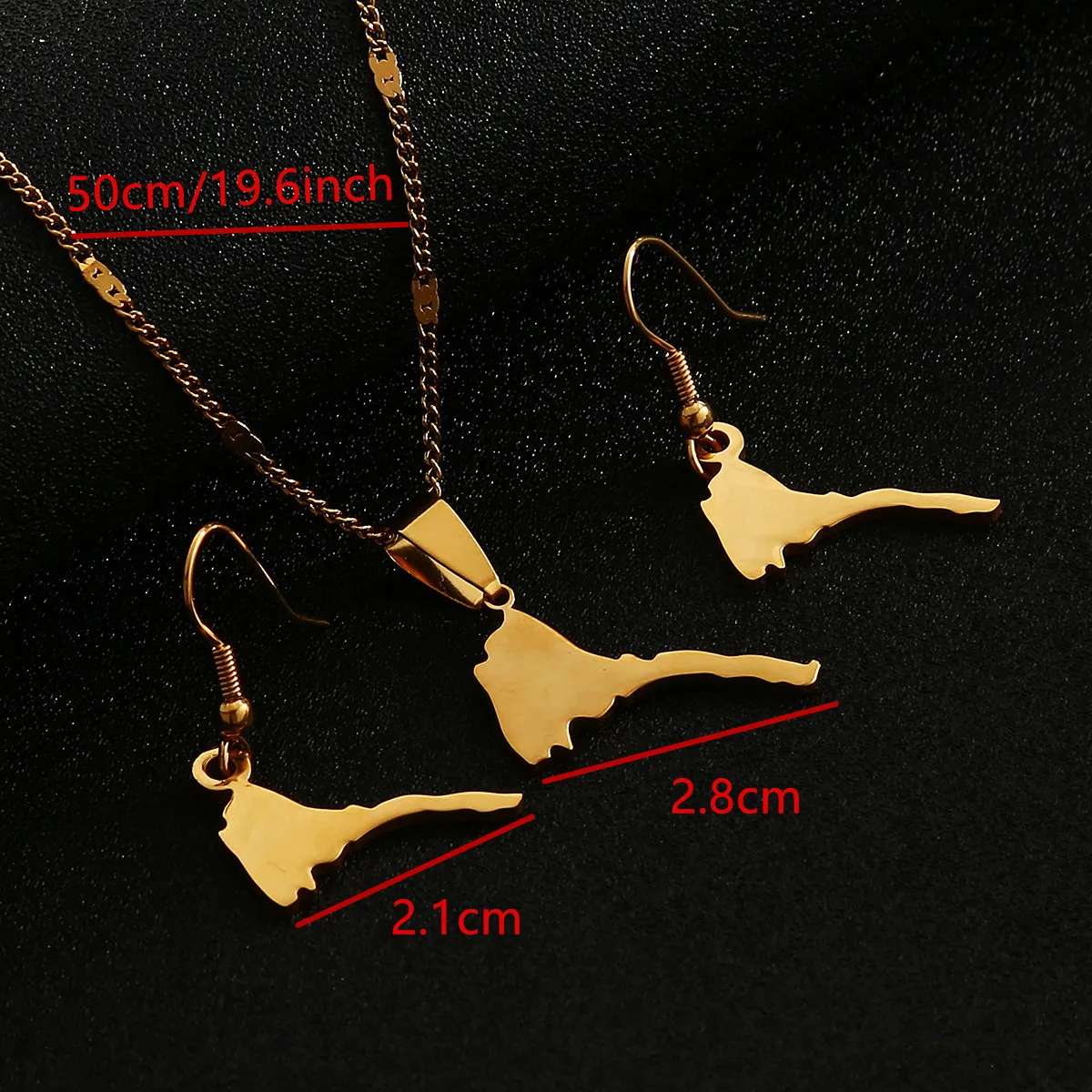 Комплект из колье и серёг нержавеющей стали | Украшения аксессуары