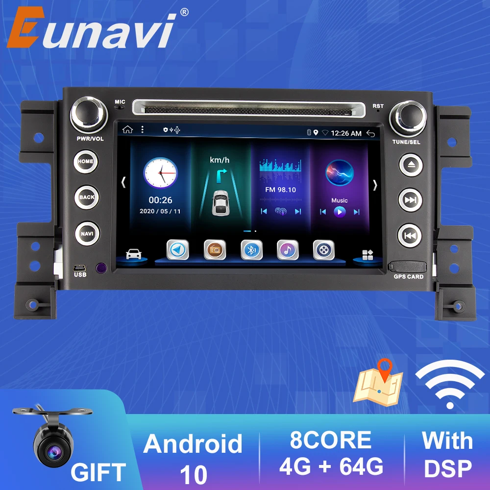 

Eunavi DSP Android 10 Автомобильный мультимедийный плеер для Suzuki Grand Vitara 2005-2012 Авто Радио Стерео 7 дюймов GPS Navi 2 Din DVD 4G 64G