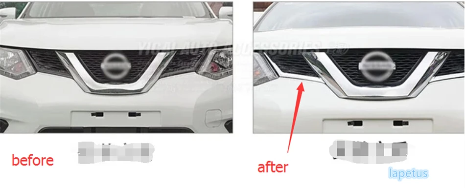 Передняя Центральная решетка радиатора Lapetus молдинги обшивка 2 шт./компл. для Nissan
