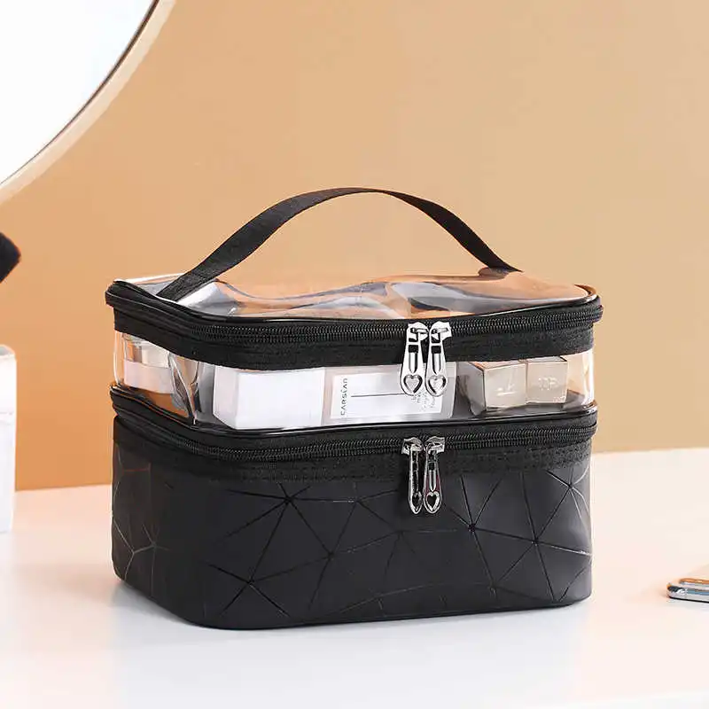 

Mulcen bag of professional makeup light shaky washing bag for female travel Personal hygiene bag double beauty bag