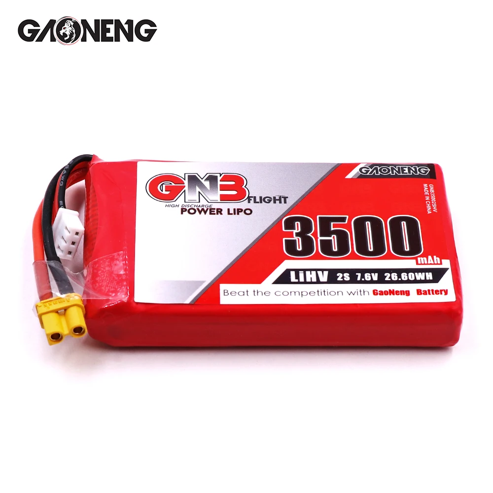 батарея gaoneng gnb lipo 2s 76 в hv 3500 мач 2c4c lipo с xt30 для п