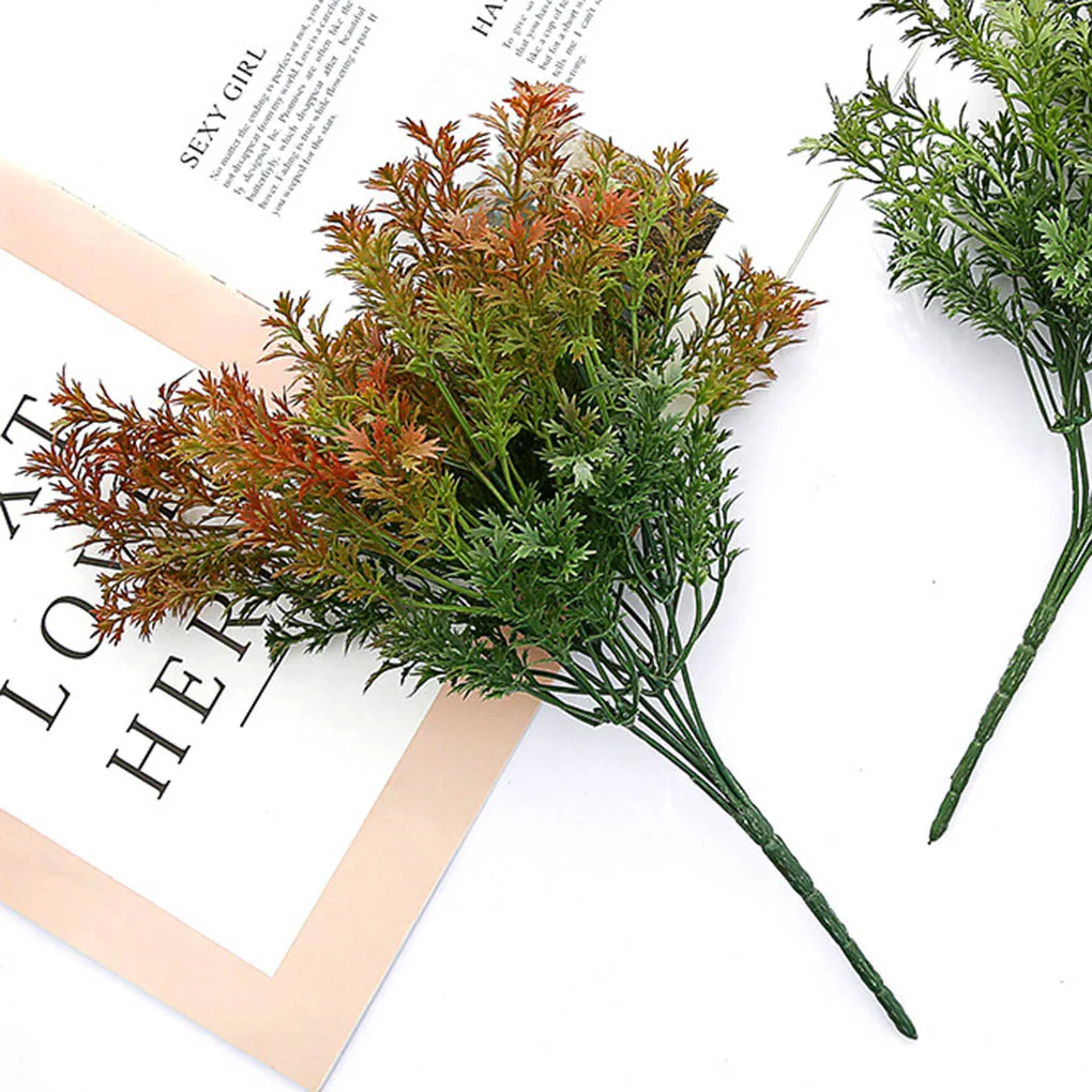 

6-branch Vanilla Plant Leaf Home Office Plastic Grass Leaves Wedding Party Decorative Fake Plant