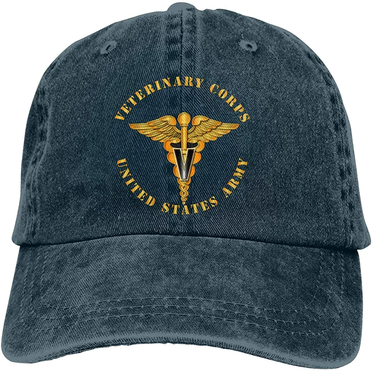 

Army Veterinary Corps Adjustable Baseball Caps Denim Hats Cowboy Sport Outdoor