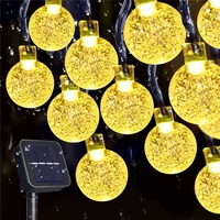200 leds crystal ball led solar string lights 8 modes solar garden lamp garlands fairy lights christmas decoration for outdoor