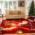 Коврик с принтом Санта-Клауса для гостиной, коврики, Рождественский Декор, нескользящий моющийся прикроватный напольный коврик для спальни, коврики, Придверный коврик
