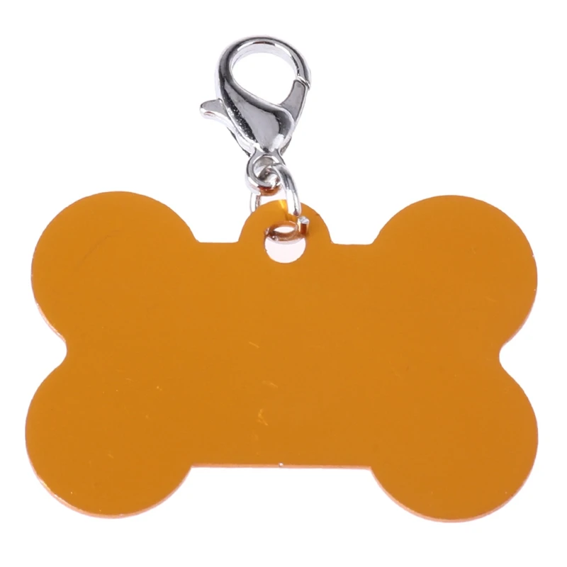 

Stainless Steel Bone Shape Dog Tags Pet Traction Pendant Laser Dog Bone Listing Pet Dog Supplies