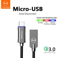 mcdodo original android micro usb autodisconnect cable support qc 3 0 4 0 fast charging cables for oppo a93 2020