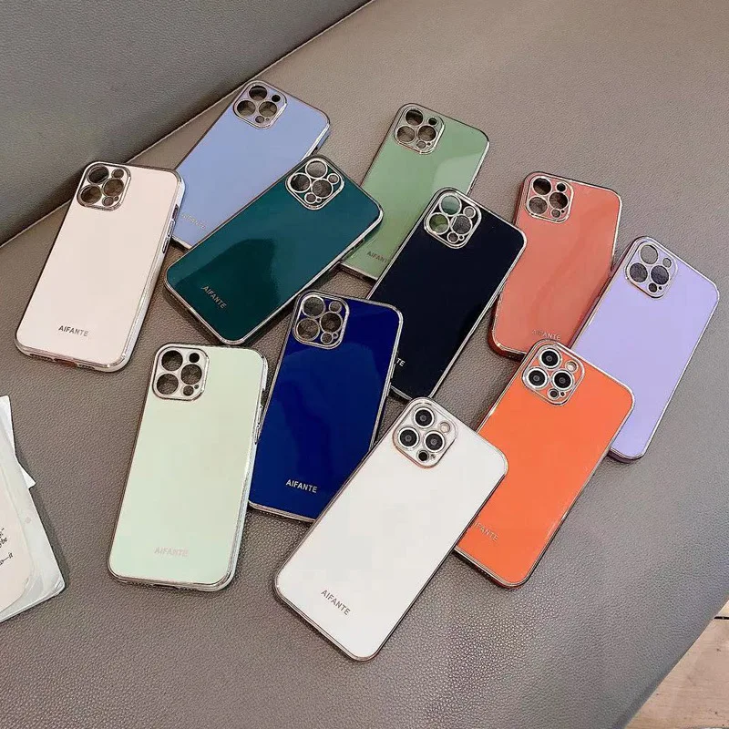

Luxury Plating Phone Case For iPhone 12 11 Pro Max 7 8 Plus X XR XS Max 12 Soft Back Cover