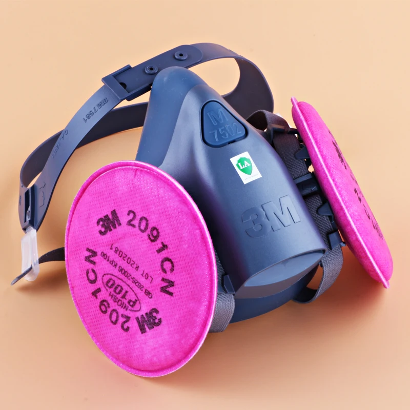 

3M Original 7502 Gas Mask With 2091 Filter Anti Pollution PM2.5 Industrial Painting Spray Organic Vapor Particle Protective Mask