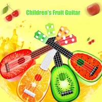 novelty children strawberry ukulele toy improve coordination adorable simulated abs fruit four string ukulele for entertainment