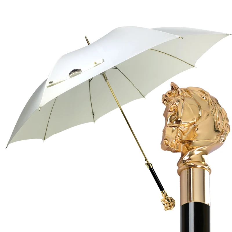 Prezzo Ombrello Da Donna Bianco Manico Lungo Business Antivento Protezione Uv Ombrello Moda Per Adulti Outdoor Guarda Chuva Rain Gear BD50UU