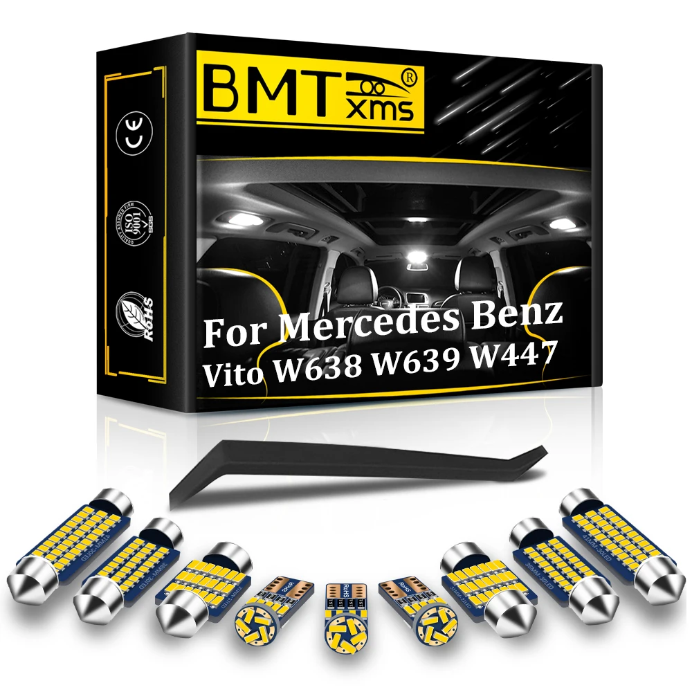 

BMTxms Interior Lamp LED Canbus For Mercedes Benz Viano Vito W638 W639 W447 1996-2012 2013 2014 2015 2016 2017 2018 Accessories