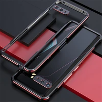 for asus rog 3 phone two color phone protective frame with lens ring simple creative metal frame edge protective cover