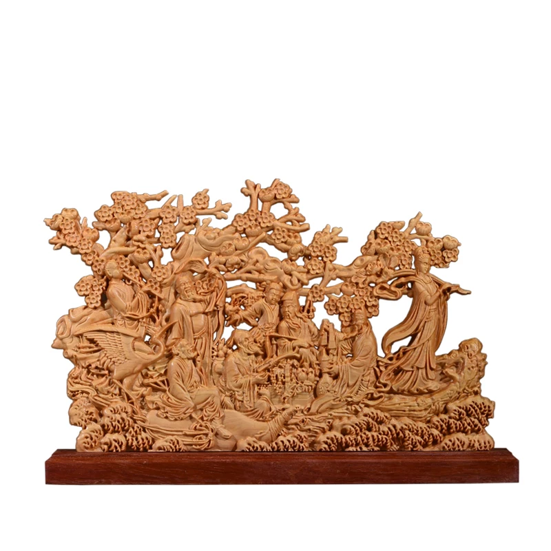 21 см мифологическая Восемь Бессмертных деревянная статуя восемь иммакулатов