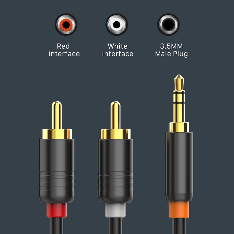 Кабель CABLETIME RCA 2rca на 3 5 аудиокабель 2RCA Aux штекер Rca мм для Edifer домашний кинотеатр DVD