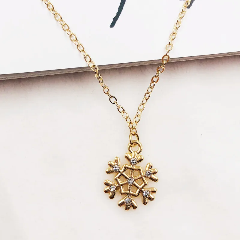 Новый рождественский комбинированный набор милый мультфильм снеговик ожерелье