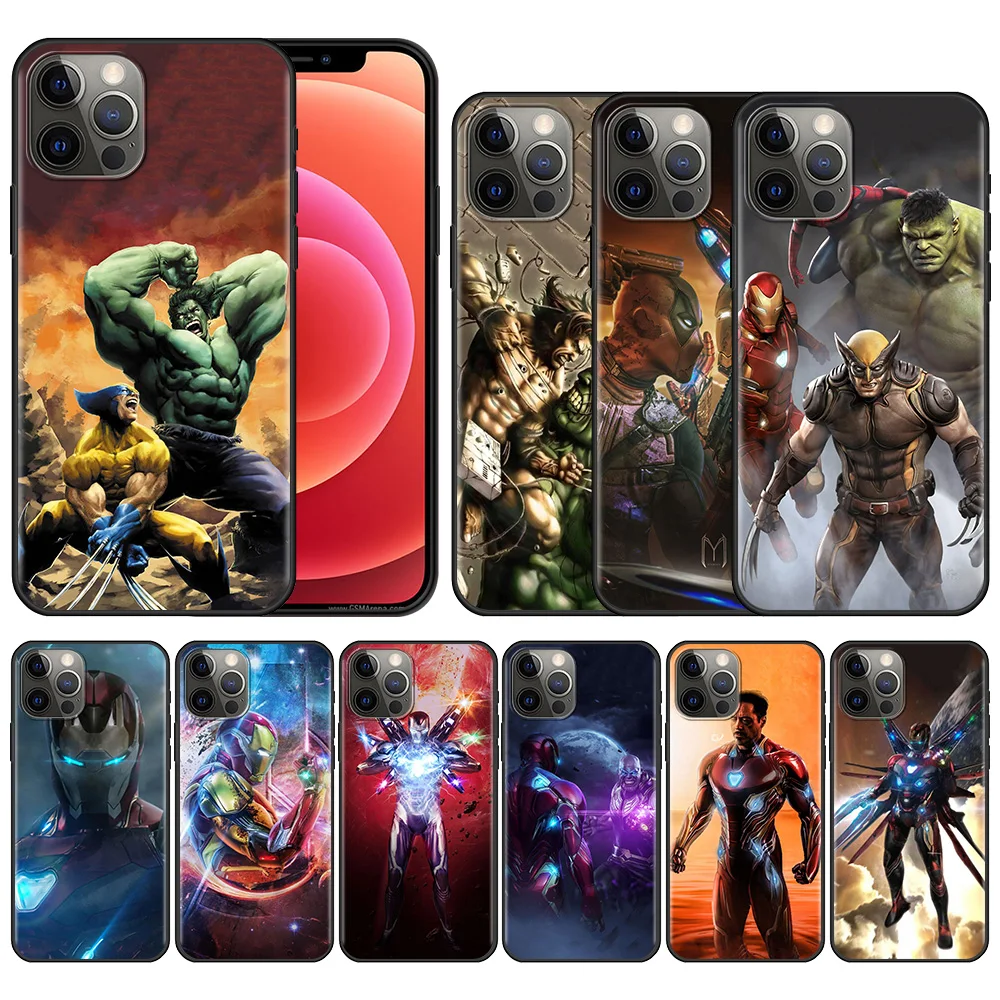 

CellPhone Case For Apple iPhone 11 13 12 Pro Max Mini XR X 7 6S 8 Plus XS SE(2020) Smartphone Coque Hulk Vs Wolverine