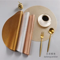 light luxury round hollow pvc placemats western coasters coasters restaurant hot insulation mats table mats bowl mats