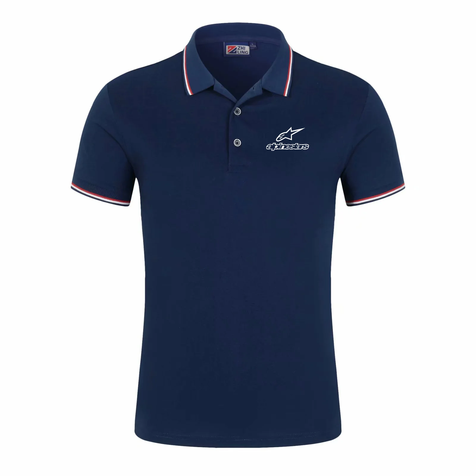 

2021 New Brand Alpine Star Unisex Couple Solid Color Printed Polo Shirt Business High Quality Casual T-Shirt Top