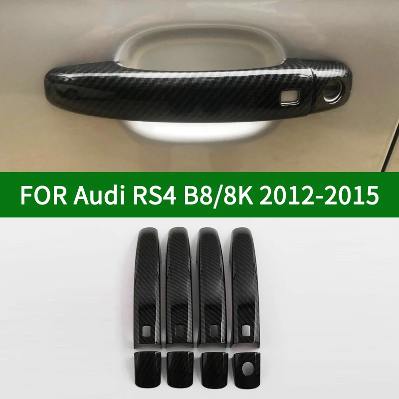Для Audi RS4 B8/8 K 2012-2015 RS 4 углеродное волокно узор автомобиля дверные ручки крышки