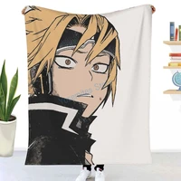 kaminari denki coloured throw blanket winter flannel bedspreads bed sheets blankets on cars and sofas sofa covers
