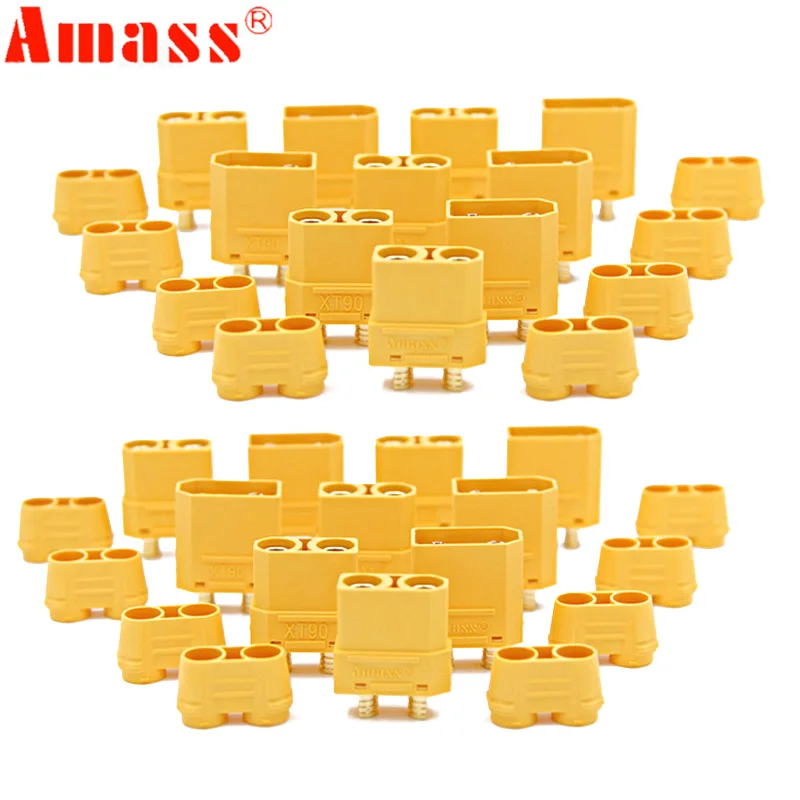 5 / 10 / 20 / 50 /100 pair Amass XT90 XT90H Battery Connector Set 4.5mm Male Female Gold Plated Banana Plug for RC Lipo Battery