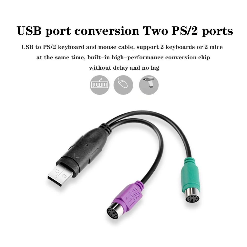 Горячая Распродажа USB папа 6 Pin PS2 Для PS/2 Женский удлинитель Y сплиттер адаптер