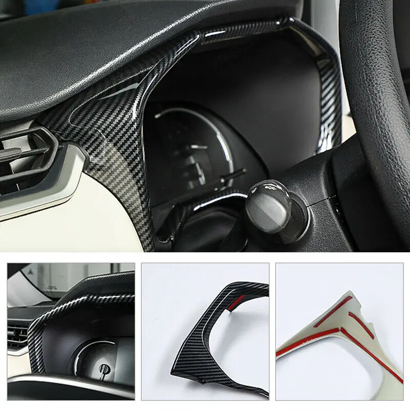 Декоративная рамка из углеродного волокна с рисунком для приборной панели