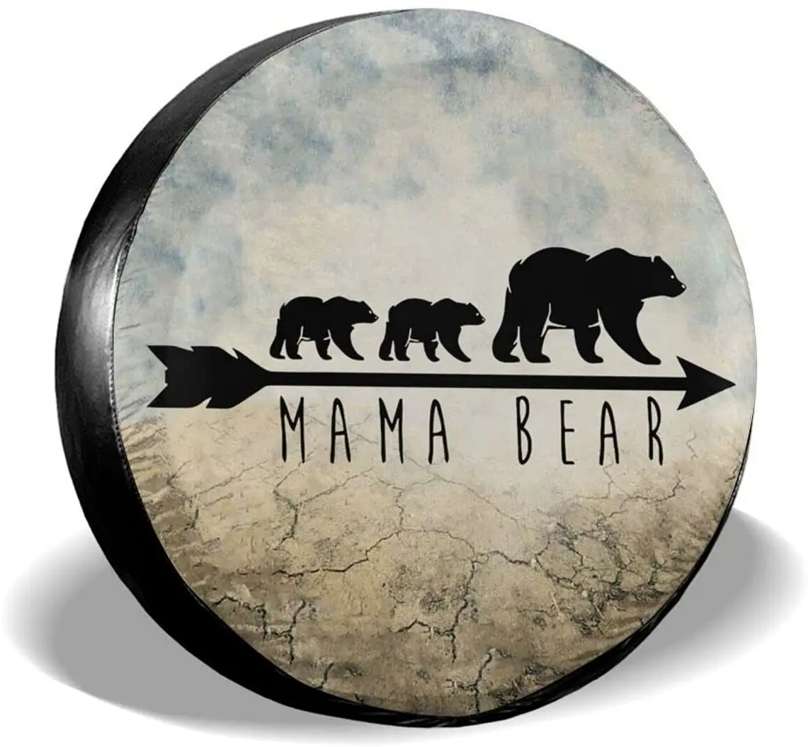 

Hitamus Mama Bear Spare Tire Cover Universal Fit for Jeep Wrangler Rv SUV Truck Travel Trailer and Many Vehicles