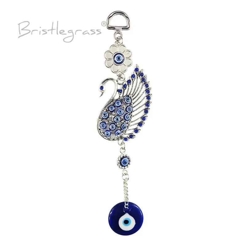 Подвеска на стену автомобиля Бриллиант турецкий голубой Лебедь от сглаза