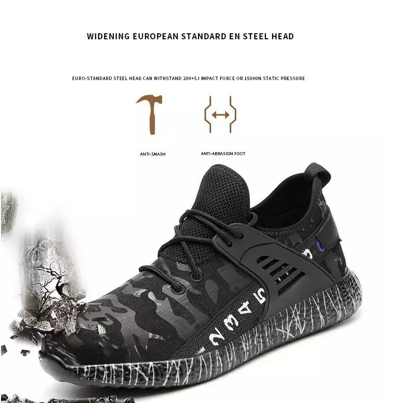 Рабочие ботинки размера плюс строительные мужские уличные со стальным носком