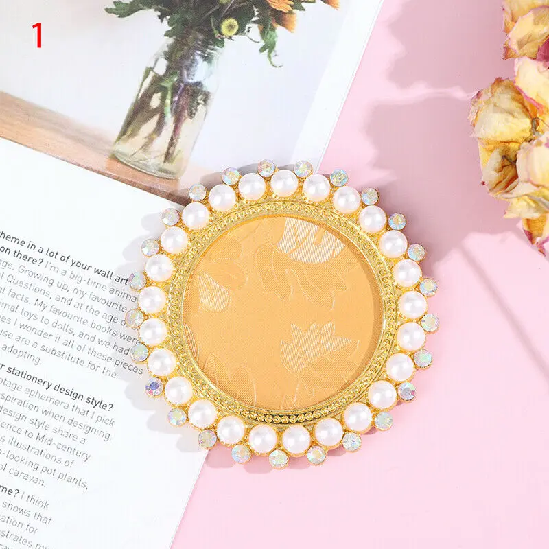 

2021NEW!!! -1pc Round Peal Nail Art Plate Work Display False Tips Rhinestones Practice Display Nail Tools