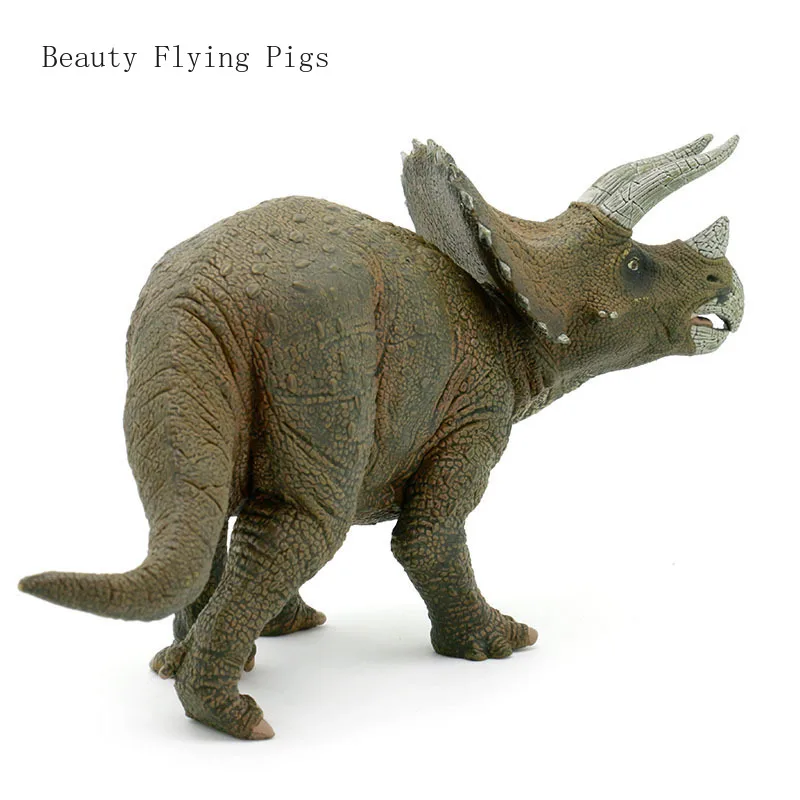 

New Creative Simulation Dinosaur Triceratops Model Decorations Silicone Crafts Animal Hand Collection Christmas Wedding Gifts
