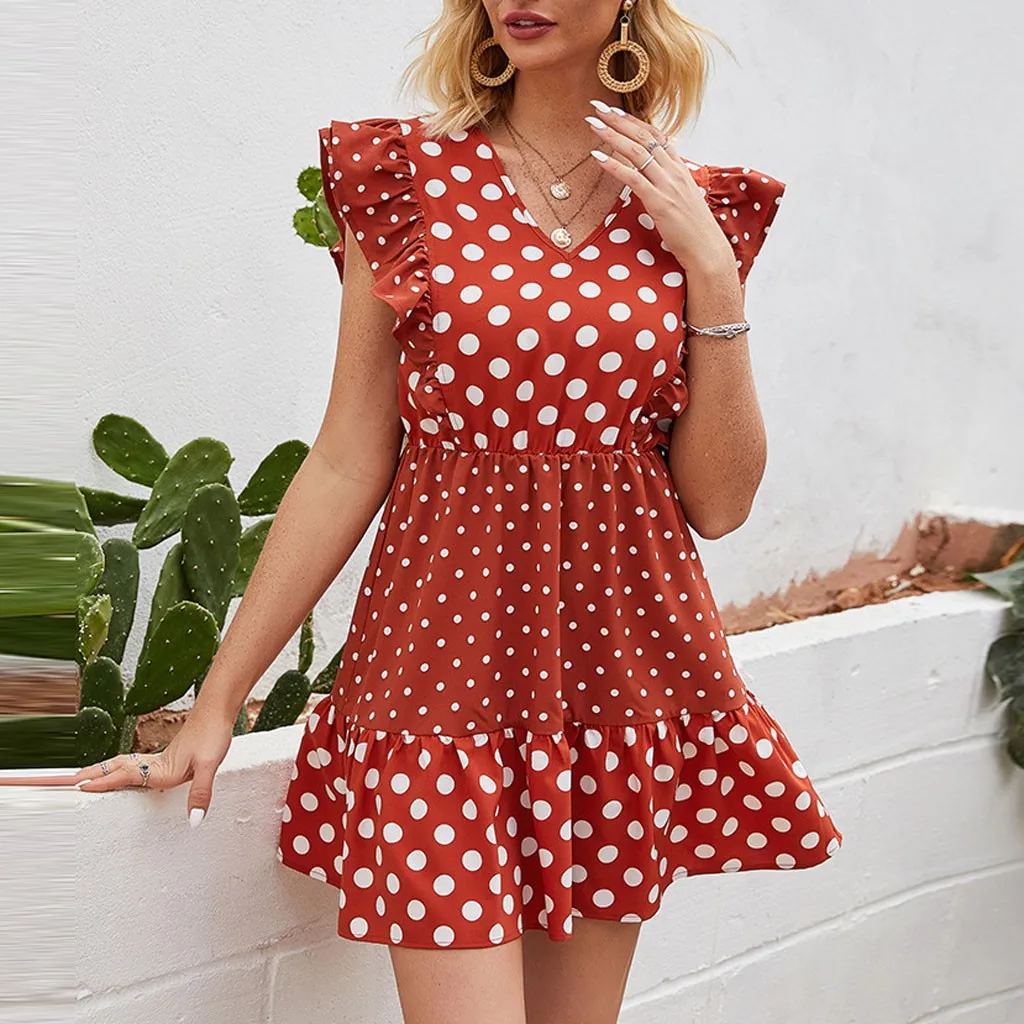 Jaycosin тренд мини женское платье модное Большой размер летнее с v-образным вырезом