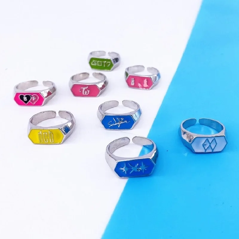 

KPOP Bangtan Boys EXO GOT7 TWICE Ring Jewelry BP Concert Surrounding The Same Paragraph