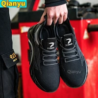 2021 new mens and womens work safety shoes are suitable for outdoor steel toed anti smashing and anti piercing work