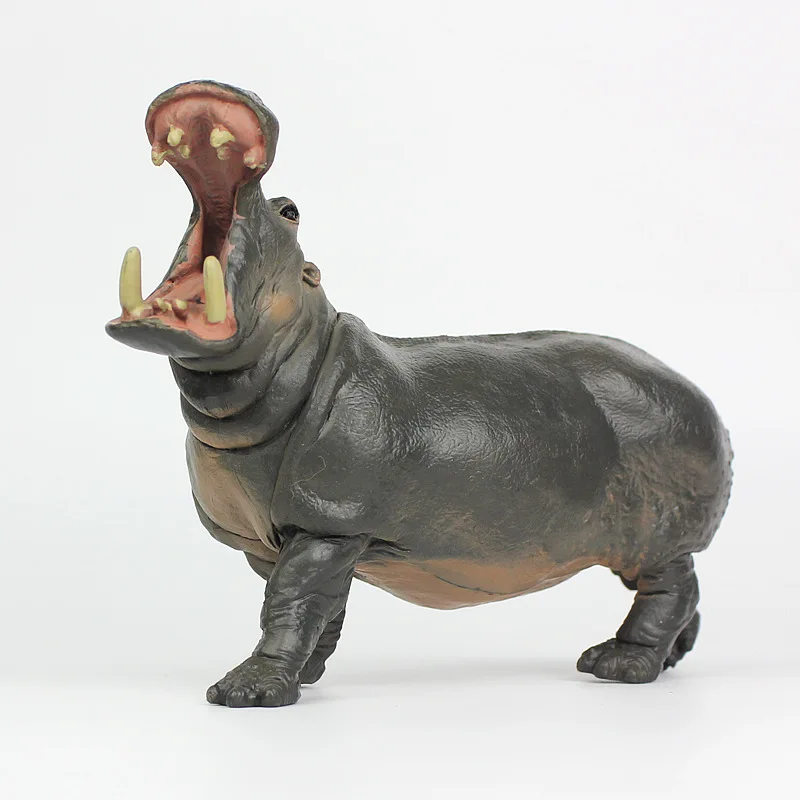 Перекрестная Модель Статуэтка дикого животного Archduke Hippo модель Пластиковые Твердые Детские игрушки украшения подарок