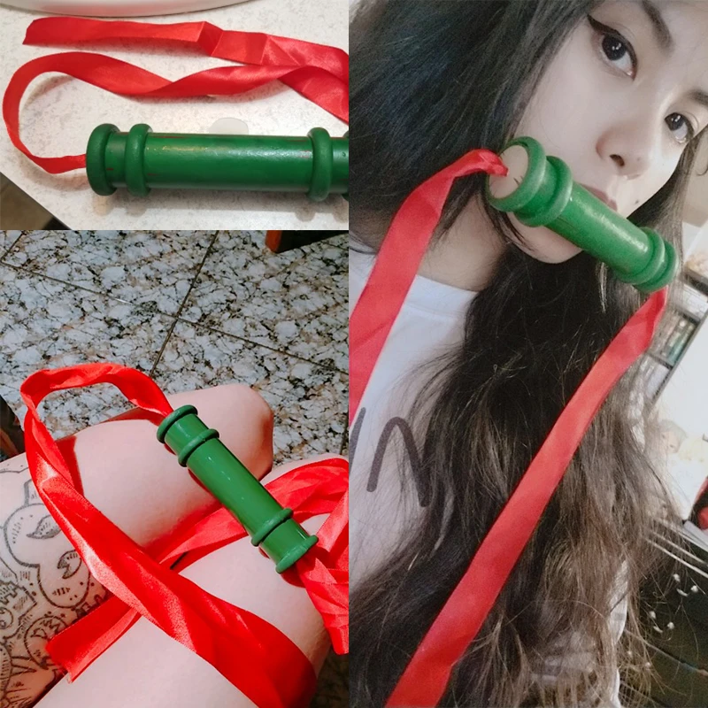 

Demon Slayer Kimetsu No Yaiba Kamado Nezuko Cosplay Prop bambou bouche baton Halloween fete Performance cadeau Unisex PVC props