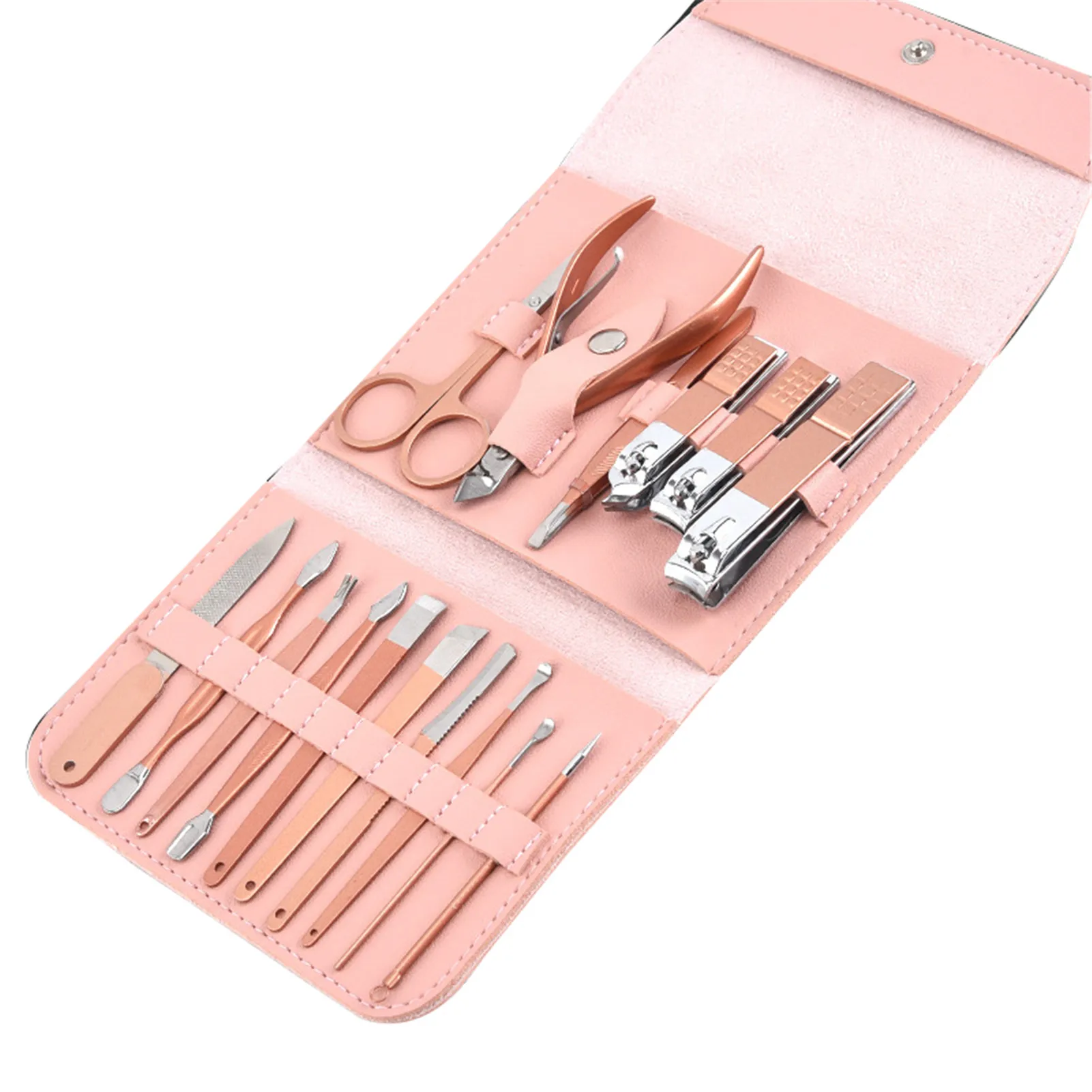

16pcs Nail Clippers Sets High Precision Stainless Steel Nail Cutter Pedicure Kit Nail File Nail Scissors and Clipper SANA889