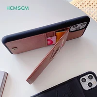 pr8 hemsem 4 card holder pocket wallet stand case for iphone 11 12 pro max 7 8 plus xs xr cover luxury brand phone accessories