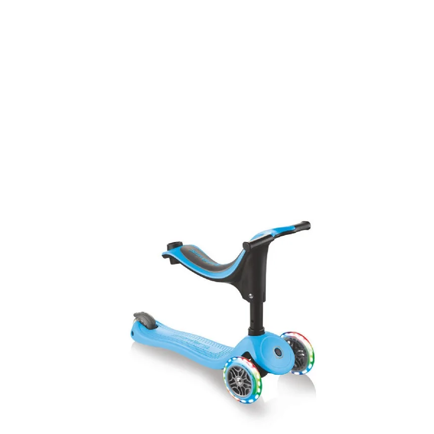 Самокат-беговел трехколесный GLOBBER GO UP SPORTY PLUS LIGHTS - Голубой (642-101) | Спорт и