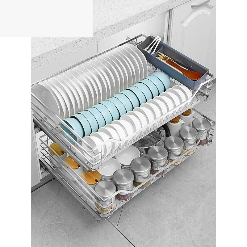 Органайзер для посуды Alacena шкаф кладовки полка из нержавеющей стали кухонный