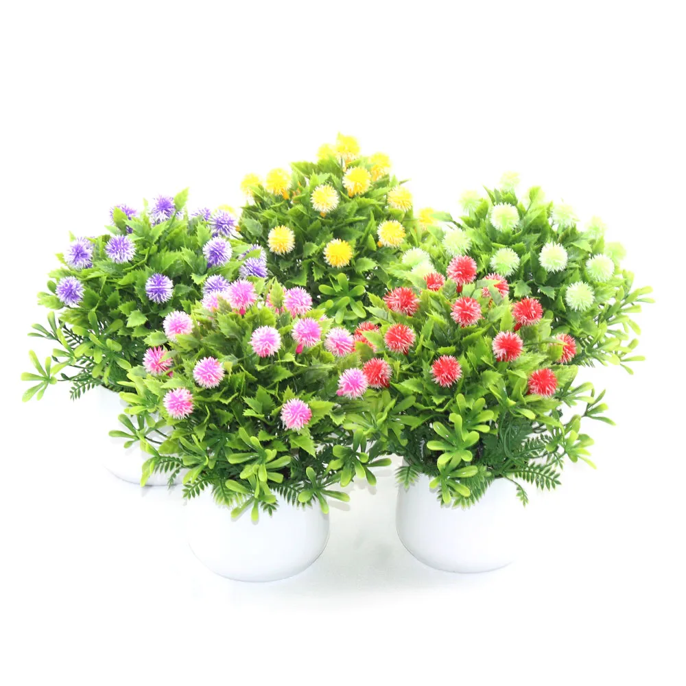 

Artificial Plants Potted Teens Room Living Room Home Garden Decoration Fake Bonsai Flowers