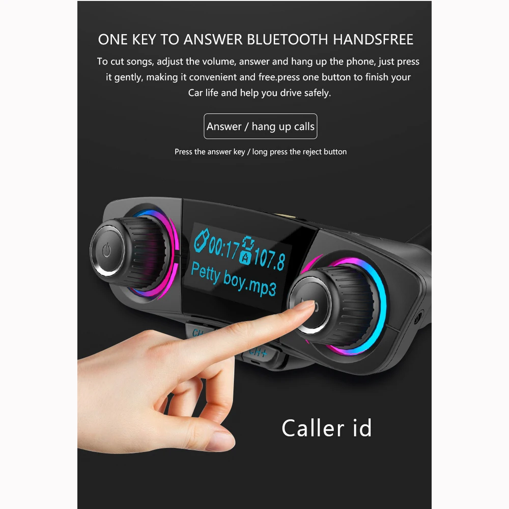 Bluetooth автомобильный комплект беспроводной FM передатчик гарнитура MP3 плеер с