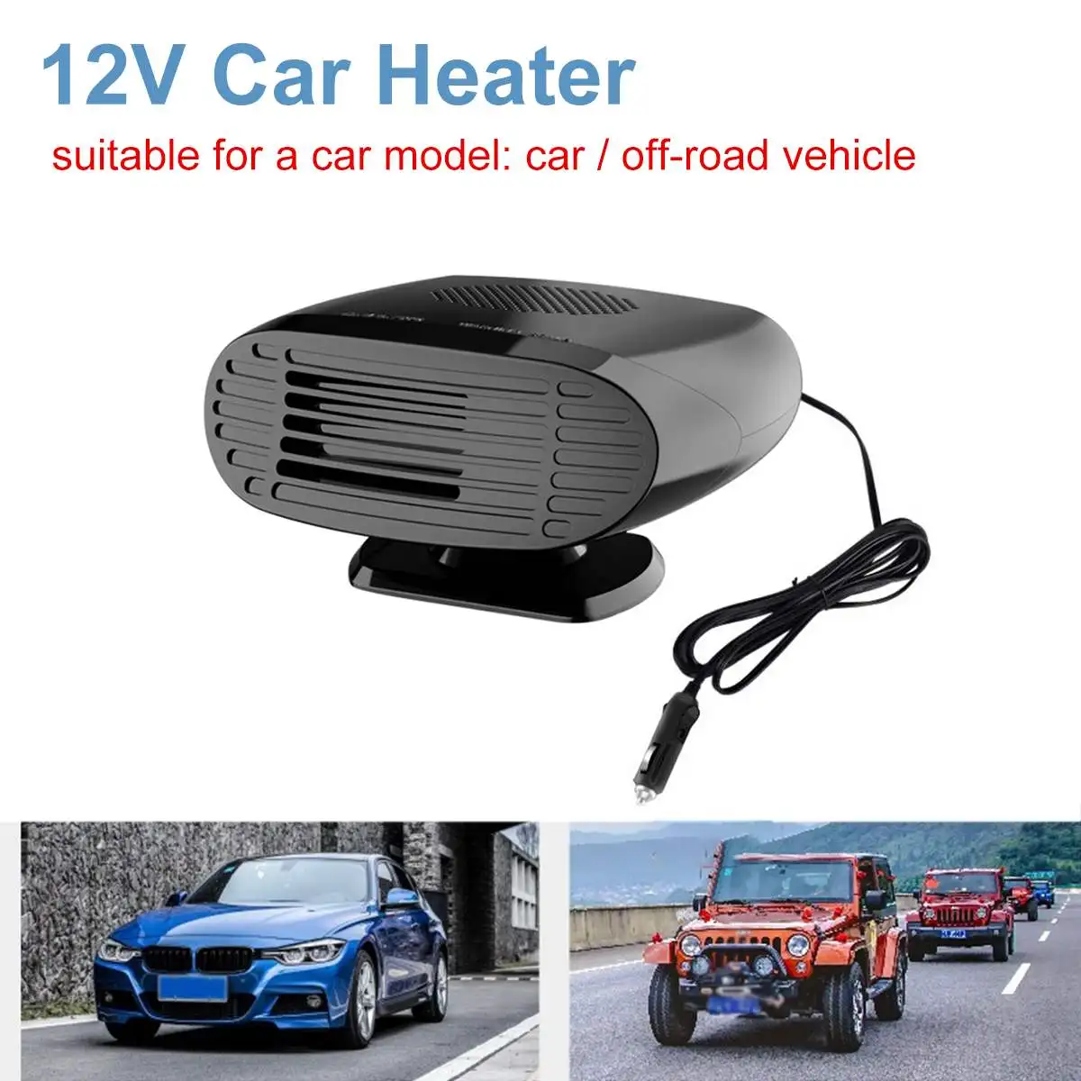 

2021 New 360° Adjustment Flash Heat Car Heater Defrost & Defogging Portable Electric Heating Warmer Windscreen